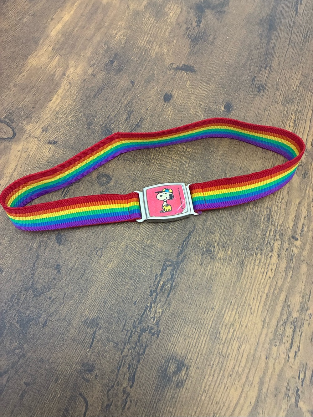 Vintage Snoopy Rainbow Magnetic Child’s Belt